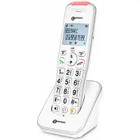 Geemarc Telecom , 2er-Set Senioren Schnurlos-Telefon Liberty 200 mit großen Tasten, Weiß