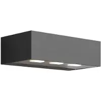Zafferano Forward LED-Wandleuchte 3-flammig-Schwarz-mit LED (3000K)