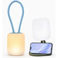 Axvcuxio 2er USB-Aufladung Nachtlicht,LED Campinglampe,Flexible Nachtlampe zum Aufhängen,Hinstellen und Montieren,Dimmbare Handyhalter Campingleuchte