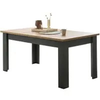 Furn.Design Esstisch "Ribera" in grau und Wotan Eiche Landhaus Küchentisch 160 x 90 cm