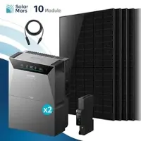SolarMars Anker SOLIX Solarbank 4 E5000 Pro Balkonkraftwerk Speicher mit 500W Solarmodul Set - 5000Wp ‚Äì 10 Module / 2x BP5000 / Ohne Halterung