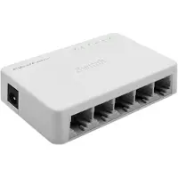 Qoltec SWITCH Netzwerk-Switch 5 x RJ45-Port | 1000 Mbit/s | Fast Ethernet | LAN