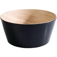Multi Skål Frida 0.45 ltr Ø15x5.5 cm Melamin Sort/Trælook,1 stk