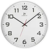 Lowell Justaminute 00880B, Wand, Quarzuhr, Kreis, Weiß, Kunststoff, 40 cm