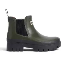 Barbour Regenstiefel Halton Chelsea Welly Damen Olive Black-Schuhgröße 37