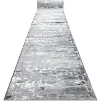 Rugsx Läufer Strukturell MEFE 6184 zwei Ebenen aus Vlies dunkelgrau 60 cm 60x380 cm