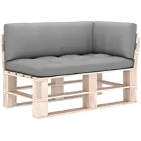 vidaXL Palettensofa-Auflagen 3 Stk. Grau