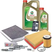 BESTPRICE Inspektionspaket SET C + 6L CASTROL EDGE 0W-30 Motoröl [Hersteller-Nr. 40674545] für Mercedes-Benz