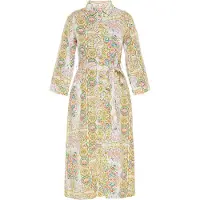 Usha Kleid Frauen weiß mehrfarbig