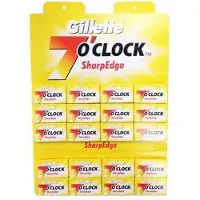 Gillette 100 7 O'Clock SharpEdge Rasierklingen Double Edge
