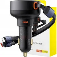 Baseus Enjoyment Pro 60W, Auto, Zigarettenanzünder, 24 V, 0,7 m, Schwarz