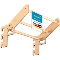 Skandika Vira Klimmzugstange Holz | [AS1.1] Germany, mit 3 Stangen, für Sprossenwand zum Einhängen, ohne Bohren oder Schrauben | Klimmzugstange