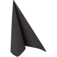 Papstar Servietten "ROYAL Collection" 1/4-Falz 40 cm x 40 cm tiefschwarz, 5 x 50 Stück 250 Stück