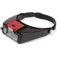 Velleman VTMG13N, Akku, AAA, 166 g, Frontmontierte Lupe, Schwarz, Rot, LED