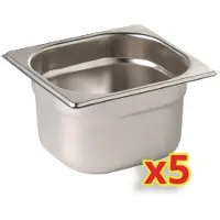 Vogue Gastronorm-Kit für G603 G604 (1/6 x 5) Ohne Deckel