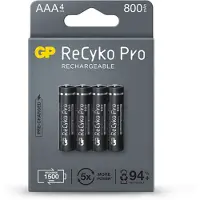 GP Batteries B22184, Wiederaufladbarer Akku, AAA, Nickel-Metallhydrid (NiMH), 1,2 V, 4 Stück(e), 800 mAh