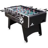 Cougar Arena Tischkicker | Höhenverstellbarer Kickertisch in Schwarz | Fußballtisch inkl. 4 Bälle & Punktezähler | Indoor Tischfußball für Erwachsene | Maße Fußball Tisch: 141x71x88 cm
