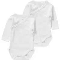 Petit Bateau Baby-Body 2 Bodies Naiss Ml Weiß (Set von 2 Stück)-Maat 67 - 6 maanden