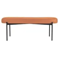 Meet Ovale Bank »Gaia L« mit Kunstlederbezug orange, 118x45.5x42 cm