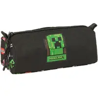 Safta Minecraft 21x8x7 Cm Mäppchen Schwarz Mann Schwarz One Size