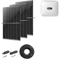 Huawei Photovoltaik-Paket 10 kWp mit Wechselrichter 10 kW, 22 Solarmodulen Glas-Glas black frame (* 0% MwSt. gem. §12 Abs. 3 UstG)