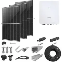 Sungrow PV-Komplettanlage 5 kWp mit Wechselrichter 5 kW, 12 Solarmodulen Glas-Glas black frame & Montagesystem Aufdach (* 0% MwSt. gem. §12 Abs. 3 UstG)