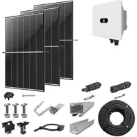 Huawei PV-Komplettanlage 15 kWp mit Wechselrichter 15 kW, 32 Solarmodulen Glas-Glas black frame & Montagesystem Aufdach (* 0% MwSt. gem. §12 Abs. 3 UstG)