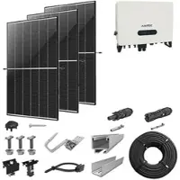 AXITEC PV-Komplettanlage 5 kWp mit Wechselrichter 5 kW, 12 Solarmodulen Glas-Glas black frame & Montagesystem Aufdach (* 0% MwSt. gem. §12 Abs. 3 UstG)