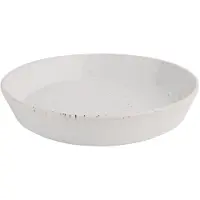 Olympia Cavolo Flache runde Schale weiß gesprenkelt 220mm (4 Stück)