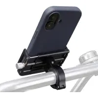 IMoshion Mini Aluminium-Fahrrad-Handyhalterung - Leichtgewicht - Universal - Schwarz