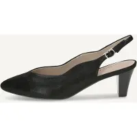Caprice Damen Slingpumps Leder Pumps Schnalle Slingback 9-29603-44, Größe:39 EU, Farbe:Schwarz