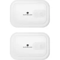 Masterclass All-in-One 2 Ersatzdeckel de für kleine Behälter de Edelstahl de 500 ml, 750 ml und 1000 ml, mit luftdichten und auslaufsicheren de Silikondichtungen de