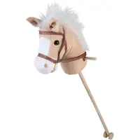 Engelhart Angeltoys Stokpaardje Spielzeugpferd Beige 95 cm Stiellänge mit realistischen Geräuschen und Rollen