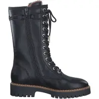 s.Oliver Damen Winterstiefel/ Schnürstiefel/ under the knee Stiefel Schwarz Kunstleder Größe: 37