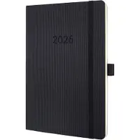Sigel Wochenagenda Conceptum Liniert, 2026, Schwarz, 13.5 x 21 cm