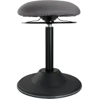 Logilink Höhenverstellbarer Bürohocker, Gepolsterter Sitz, Grau, Stoff, Schwarz, 1 Stück(e), 113 kg