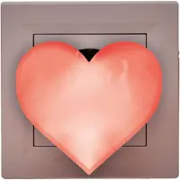 HomeShopXL Nachtlicht für Kinder - steckdosenlampe Herz - steckdosenlampe Mädchen - Kinderzimmer und Kinderzimmer