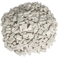 LEGO 50 Steine 2x4, Weiß