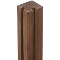 WOODTEX Braun 9x9 cm Eckpfosten, Zaunbohlenpfosten aus Kiefer Holz, Gartenpfosten für Sichtschutzzaun, Langlebiger Imprägnierter Kesseldruck Pfosten, DIY Gartenzaun Fundament