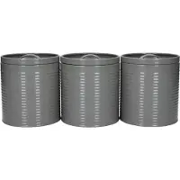 Kitchencraft Vorratsgläser de, grau, 3 Stück, Geschenkbox de
