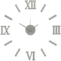 MPM -Quality Wanduhr Germania 600 mm Kunststoff Silber