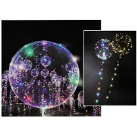 BURI 12x LED Heliumballon Luftballon Lichterkette bunt Partydeko Hochzeit Strandparty