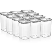 Vip Ahmet Vorratsdosen mit Deckel, BPA-frei Kunststoff, 12-tlg, 12x1,2L