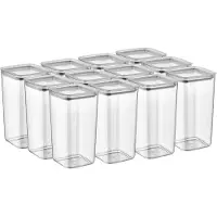 Vip Ahmet Vorratsdosen mit Deckel, BPA-frei Kunststoff, 12-tlg, 12x1,2L