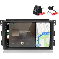 AWESAFE 4+64GB Autoradio mit Kamera und Mic Für Smart Fortwo 451 2005-2010 Carplay Android Auto Android GPS Navi WIFI BT DAB+RDS SWC 9 Zoll