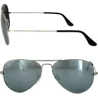 Ray-Ban RB 3025 AVIATOR LARGE METAL Unisex-Sonnenbrille Vollrand Pilot Metall-Gestell, silber