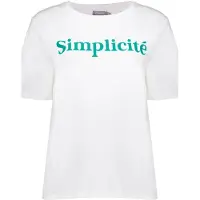 Geisha T-shirt Simplicity Off-white/emerald Größe: XL | Hemden Outlet | Damen | Weiß