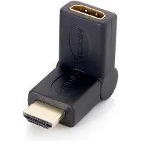 Equip Faltbarer HDMI Adapter Stecker zu Buchse adapter, HDMI, HDMI, Schwarz