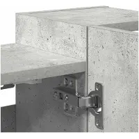 vidaXL Bad-Spiegelschrank Betongrau 80x20,5x64 cm Holzwerkstoff