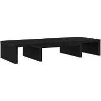 vidaXL Monitorständer Verstellbar Schwarz Eichen-Optik 60x24x10,5 cm
